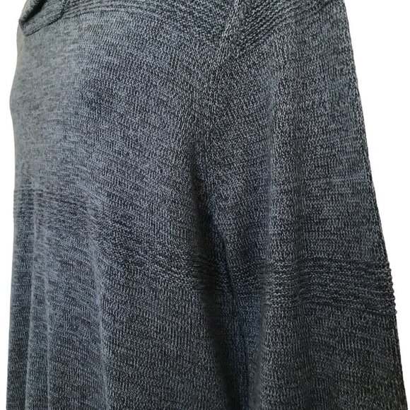 Method Men Blue Shawl Collar Chunky Knit Pullover Sweater Business Casual Preppy - Picture 8 of 11